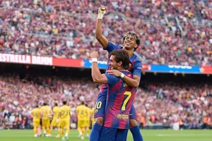 Lamine Yamal kiến tạo 2 bàn và tự mình ghi một bàn giúp Barcelona thắng 4-1 trước Espanyol. Ảnh: BBC