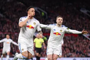 Noah Okafor giúp Leeds United giành chiến thắng 2-1 tại Man.United kể từ năm 1981. Ảnh: Getty Images