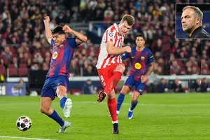 Alexander Sorloth (phải, Atletico Madrid) ấn định tỉ số 2-0 ở lượt đi.