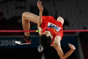Nội dung nhảy cao nam tại ASIAD. Ảnh: THX