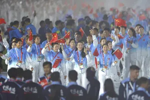 Đoàn thể thao Trung Quốc hoàn thành nhiệm vụ tại ASIAD 20. Ảnh: THX