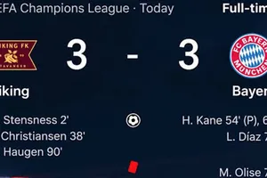 Olise nhận thẻ đỏ ngớ ngẩn, Bayern Munich ôm hận