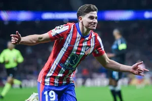 Tiền đạo Julian Alvarez của Atletico Madrid. Ảnh: THX