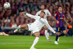 Kylian Mbappe chạm mốc 100 bàn thắng trên mọi đấu trường cho Real Madrid. Ảnh: THX
