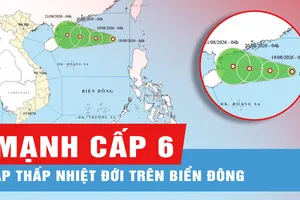Áp thấp nhiệt đới mạnh cấp 6 trên Biển Đông, Bắc bộ mưa lớn