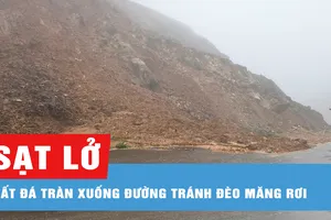 Quảng Ngãi: Đường tránh đèo Măng Rơi bị sạt lở