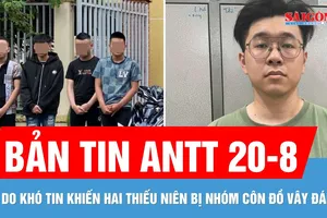 Bản tin ANTT 20-8: Thiếu niên 16 tuổi vô cớ bị nhóm côn đồ đánh mù mắt; Khởi tố người đàn ông đánh phụ nữ ở sảnh chung cư