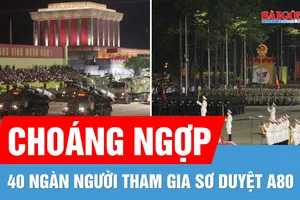 Đêm sơ duyệt A80 tại Quảng trường Ba Đình khiến người dân Thủ đô “choáng ngợp”