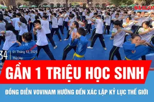 TPHCM: Gần 1 triệu học sinh đồng diễn Vovinam hướng đến xác lập kỷ lục thế giới