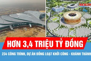 234 công trình, dự án trọng điểm đồng loạt khởi công, khánh thành trên cả nước