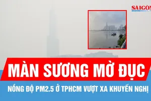 TPHCM “chìm” trong màn sương mờ đục, nồng độ PM2.5 vượt xa khuyến nghị
