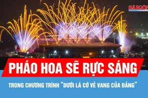 Pháo hoa sẽ rực sáng trong chương trình “Dưới lá cờ vẻ vang của Đảng”