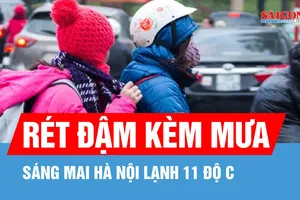 Không khí lạnh cường độ mạnh tác động đến miền Bắc