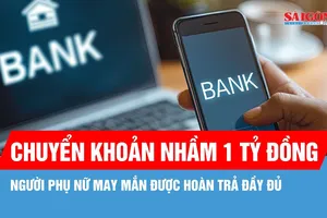 Công an xã hỗ trợ người dân nhận lại 1 tỷ đồng chuyển khoản nhầm