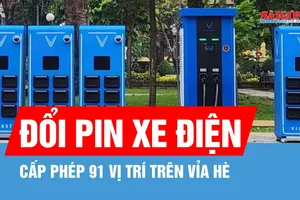 Sở Xây dựng TPHCM đã cấp phép 91 vị trí tủ đổi pin trên vỉa hè