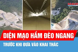 Hình hài hầm Đèo Ngang mở rộng trước khi đưa vào khai thác