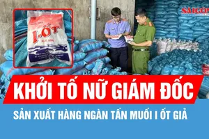 Khởi tố nữ giám đốc sản xuất hàng ngàn tấn muối i ốt giả
