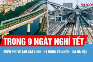 Miễn phí vé tàu Cát Linh - Hà Đông và Nhổn - Ga Hà Nội trong 9 ngày nghỉ Tết