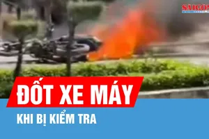 Khánh Hòa: Bắt giữ nam thanh niên đốt xe máy khi bị kiểm tra