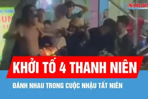 Khởi tố 4 thanh niên đánh nhau trong cuộc nhậu tất niên