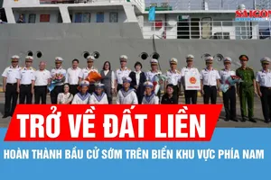 Hoàn thành bầu cử sớm trên biển khu vực phía Nam