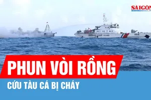 Cháy hầm máy tàu cá, 4 thuyền viên được cứu
