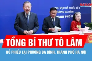 Tổng Bí thư Tô Lâm bỏ phiếu tại phường Ba Đình, TP Hà Nội