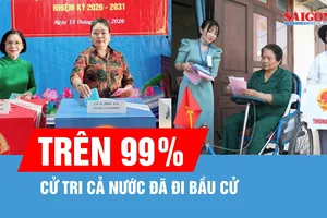 Trên 99% cử tri cả nước đã đi bầu cử