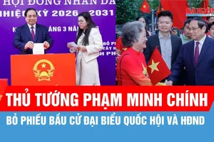 Thủ tướng Phạm Minh Chính bỏ phiếu bầu cử đại biểu Quốc hội và HĐND