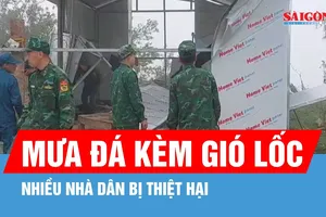 Mưa đá ở Lai Châu khiến 24 nhà bị tốc mái 