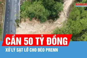 Cần 50 tỷ đồng để xử lý sạt lở đèo Prenn