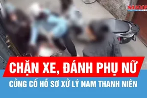 Củng cố hồ sơ xử lý nam thanh niên chặn xe, đánh phụ nữ ở phường Định Công
