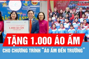 Trao tặng 1.000 áo ấm cho Chương trình “Áo ấm đến trường”