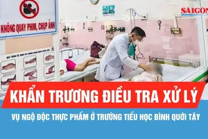 Khẩn trương điều tra, xử lý vụ ngộ độc thực phẩm ở Trường Tiểu học Bình Quới Tây