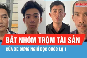 Bắt nhóm trộm tài sản của xe dừng nghỉ dọc quốc lộ 1