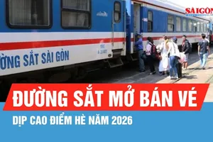 Đường sắt bắt đầu mở bán vé dịp cao điểm hè năm 2026