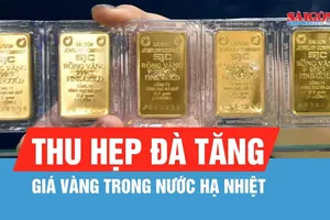 Chiều 15-4, giá vàng hạ nhiệt