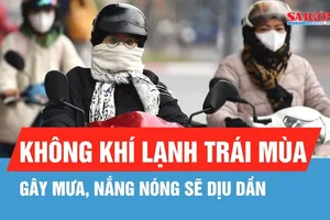 Sắp có không khí lạnh trái mùa gây mưa, nắng nóng sẽ dịu dần