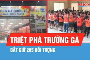 Triệt phá “Trường gà quốc tế Viêng Xay”, bắt giữ 205 đối tượng