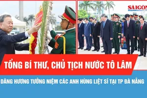 Tổng Bí thư, Chủ tịch nước Tô Lâm dâng hương tưởng niệm các Anh hùng liệt sĩ tại TP Đà Nẵng