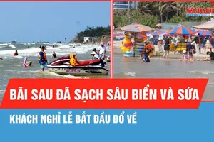 Phường Vũng Tàu: Bãi Sau đã sạch sâu biển và sứa, khách nghỉ lễ bắt đầu đổ về
