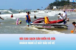 Podcast bản tin chiều 25-4: Phường Vũng Tàu: Bãi Sau đã sạch sâu biển và sứa, khách nghỉ lễ bắt đầu đổ về