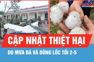Cập nhật thiệt hại do mưa đá và dông lốc ở Hà Nội và một số tỉnh miền Bắc