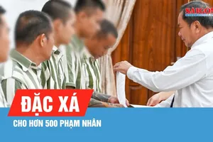 Hơn 500 phạm nhân được đặc xá, sớm tái hòa nhập cộng đồng