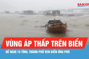 Đề nghị 15 tỉnh, thành phố ven biển ứng phó vùng áp thấp trên biển