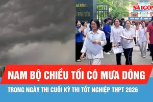 Ngày thi cuối kỳ thi tốt nghiệp THPT 2026: Nam bộ chiều tối có mưa dông