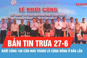 Bản tin trưa 27-6: Phó Thủ tướng Phan Văn Giang dự lễ khởi công 100 căn nhà tránh lũ cộng đồng
