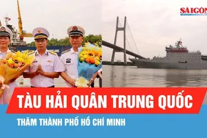 Biên đội tàu Hải quân Trung Quốc thăm TPHCM