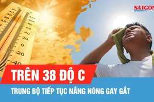 Trung bộ tiếp tục nắng nóng và nắng nóng gay gắt, có nơi trên 38 độ C