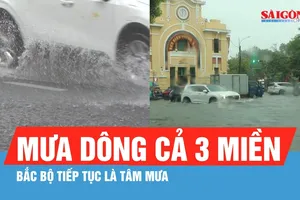 Dự báo mưa dông cả 3 miền trong ngày 31-7